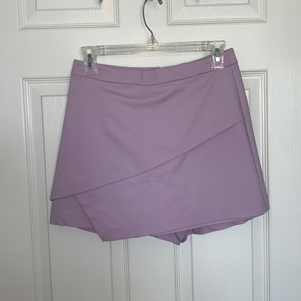 Lilac structured skort